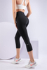 Women’s Black Seamless Quick Dry Breathable Fitness Workout Yoga Capris