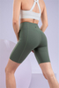 Women’s Dark Green Quick Dry Breathable Fitness Workout Yoga Crops
