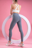 Women’s Grey Seamless Quick Dry Breathable Fitness Workout Yoga Leggings