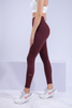 Women’s Wine Red Seamless Quick Dry Breathable Fitness Workout Yoga Leggings
