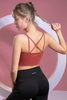 Women’s Dark Red Quick Dry Breathable Fitness Workout Yoga Vest