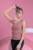 Women’s Pink Quick Dry Breathable Fitness Workout Yoga Vest