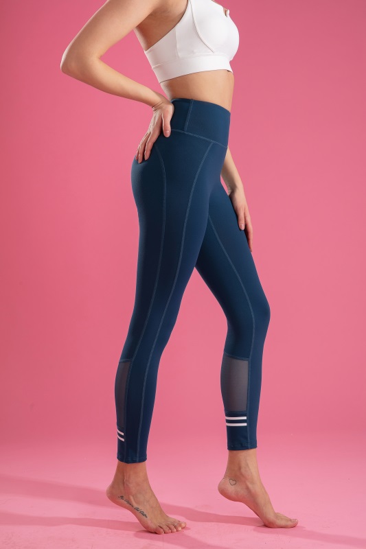 Women’s Blue Quick Dry Breathable Fitness Workout Yoga Leggings