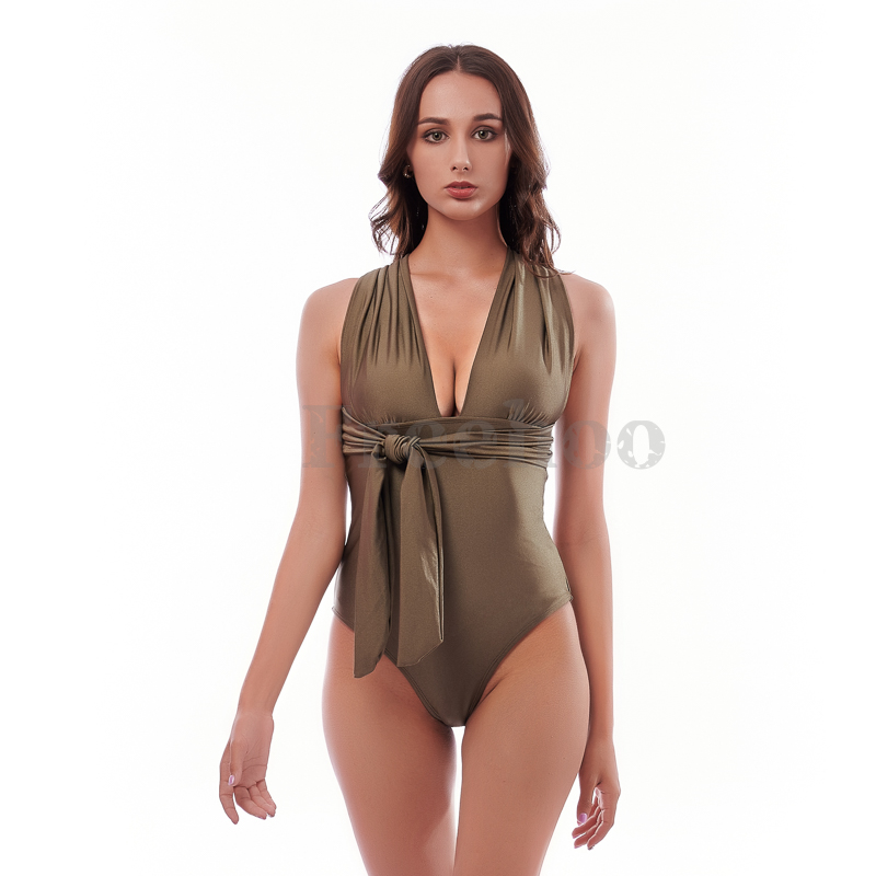 Women’s Sexy Multi Strap Wireless One-piece Swimsuit
