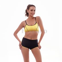 Women’s Sexy Contrast Color Flat Leg Bikini Suit