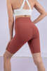 Women’s Brown Seamless Quick Dry Breathable Fitness Workout Yoga Crops
