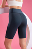 Women’s Blue Seamless Quick Dry Breathable Fitness Workout Yoga Crops