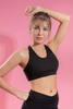 Women’s Black Quick Dry Breathable Fitness Workout Yoga Sports Bra 