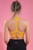 Women’s Yellolw Quick Dry Breathable Fitness Workout Yoga Sports Bra 