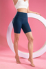 Women’s Blue Seamless Quick Dry Breathable Fitness Workout Yoga Crops