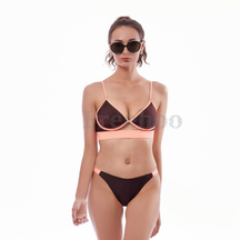Women’s Sexy Contrast Color Underwire Bikini Suit