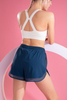 Women’s Blue Quick Dry Breathable Fitness Workout Yoga Shorts