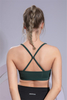 Women’s Green Quick Dry Breathable Fitness Workout Yoga Sports Bra 